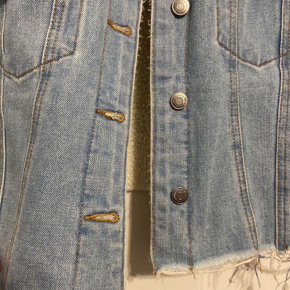 Jean Jacket Sherpa jacket by Working Title Denim XL Jean & Sherpa cropped jacket - Picture 11 of 13